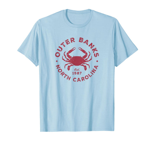 Outer Banks NC Vacation Souvenir Blue Crab Mens Womens Kids T-Shirt