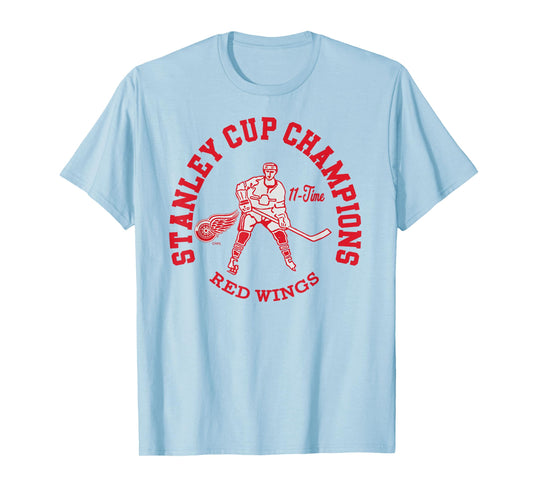 Detroit Red Wings Stanley Cup Champions 11-Time Logo T-Shirt