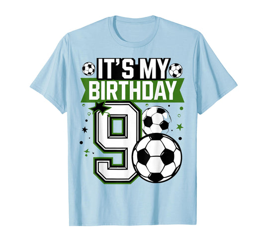 Birthday Boy Tees 9 Soccer Its My 9th Birthday Boys Soccer T-Shirt