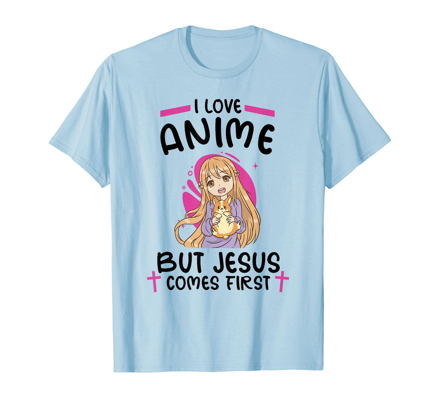 I Love Anime but Jesus Comes First T-Shirt