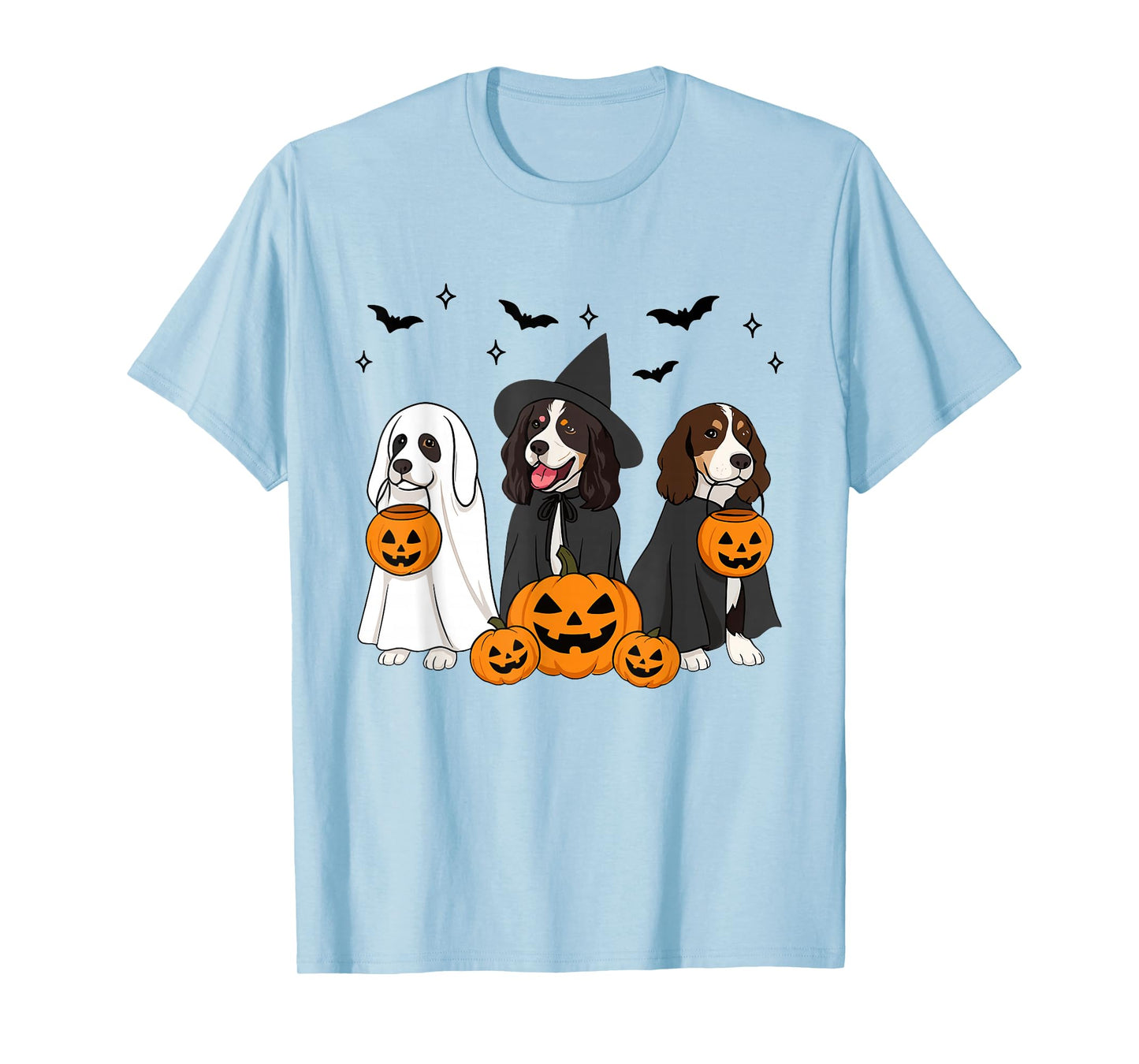 Witch English Springer Spaniel Halloween Springer Spaniel T-Shirt