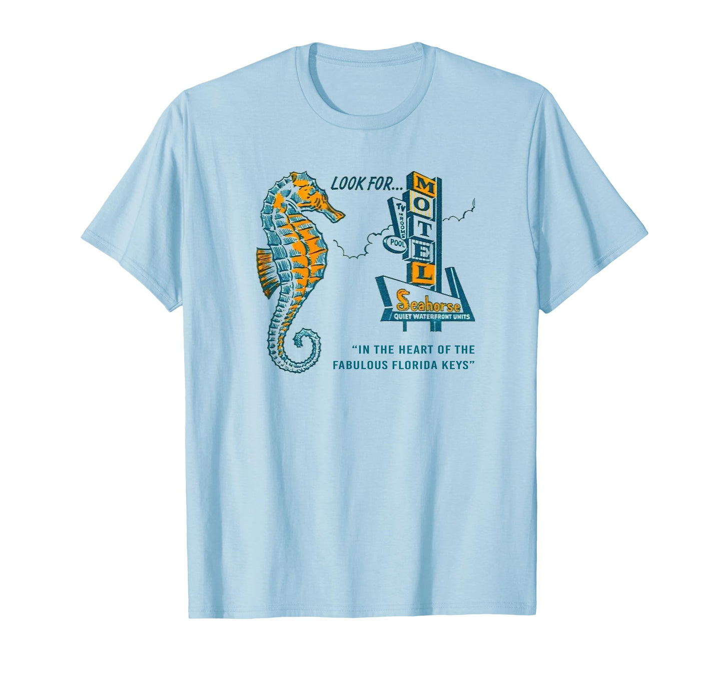 Sea Horse Motel Retro Tropical Ocean Vintage Men's Graphic T-Shirt
