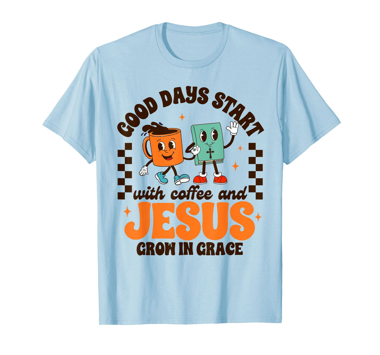 Jesus & Coffee Lover My Morning Starts With Coffee & Jesus T-Shirt