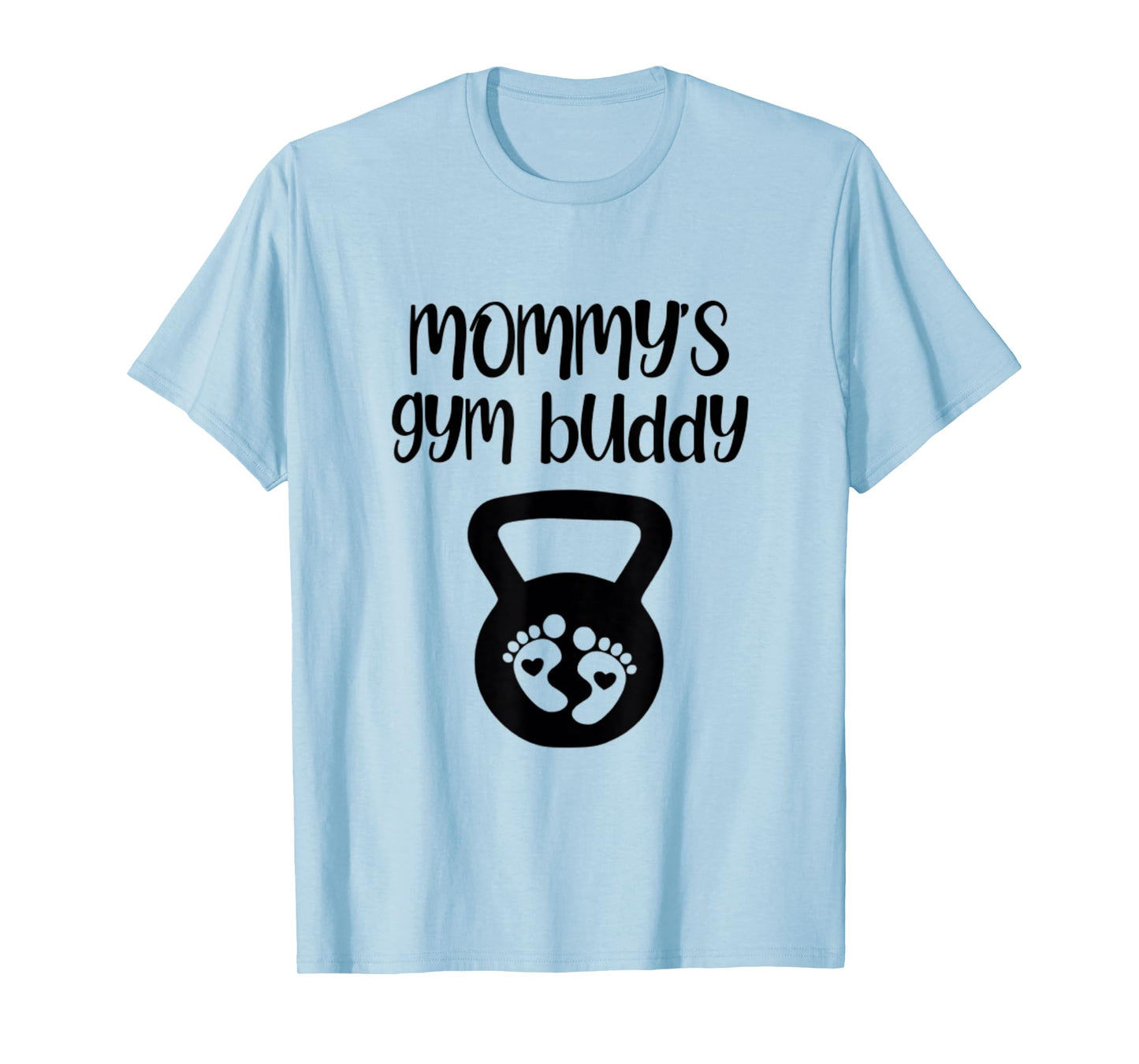 Mommy's Gym Buddy Pregnant Kettlebell Lifting Bodybuilding T-Shirt