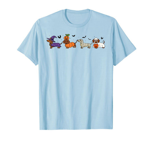 Dachshund Halloween Wiener Dog Pumpkin Weenie Witch T-Shirt