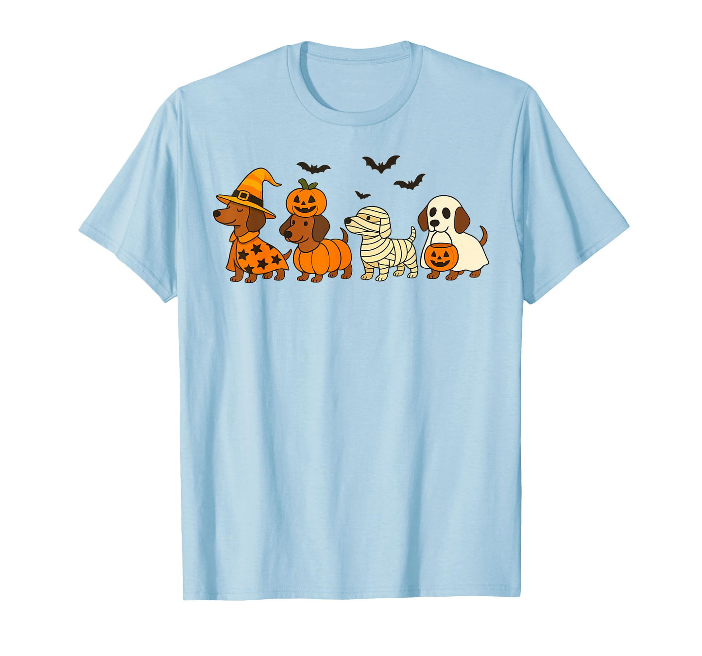 Weiner Dog Witch Happy Halloweenie Cute Halloween Dachshund T-Shirt