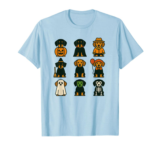 Dachshund Halloween Costume Funny Scary Dog Ghost Witch T-Shirt