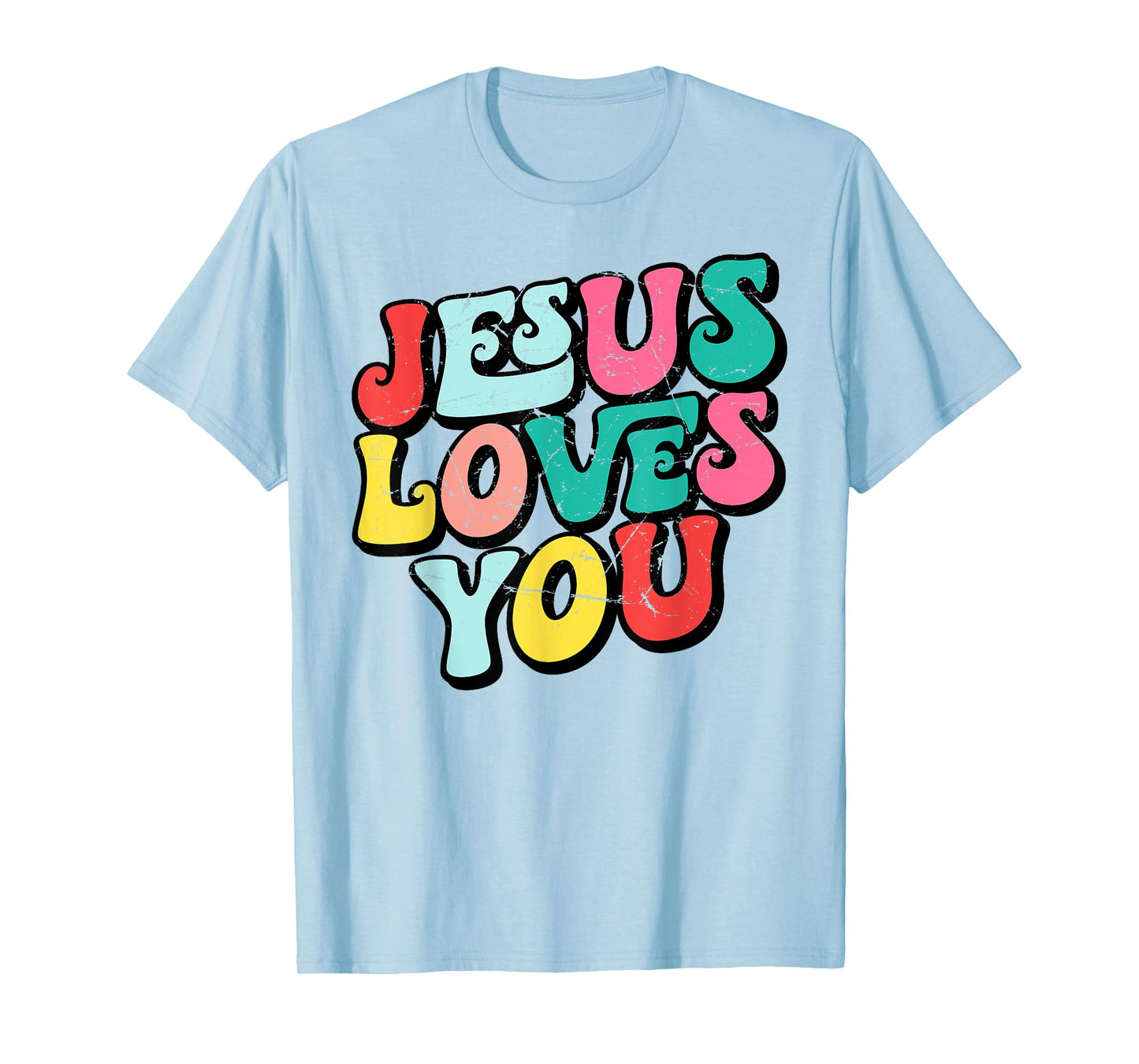 Jesus Loves You Retro Vintage Style Graphic Men Womens T-Shirt