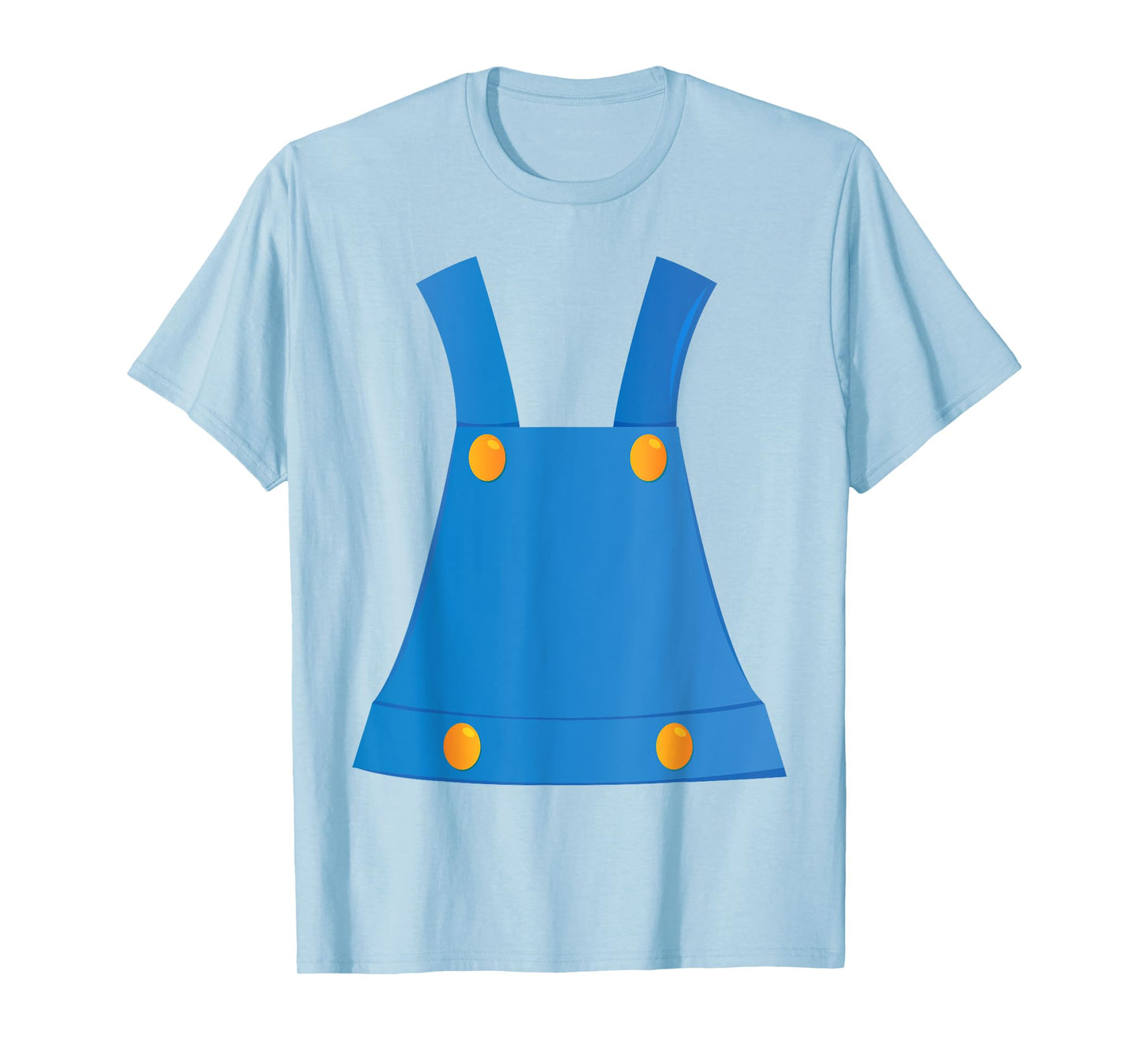 Blue Color Overall On A Yellow Color T-Shirt