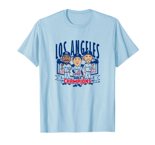 World Champions Caricatures - Los Angeles Baseball T-Shirt