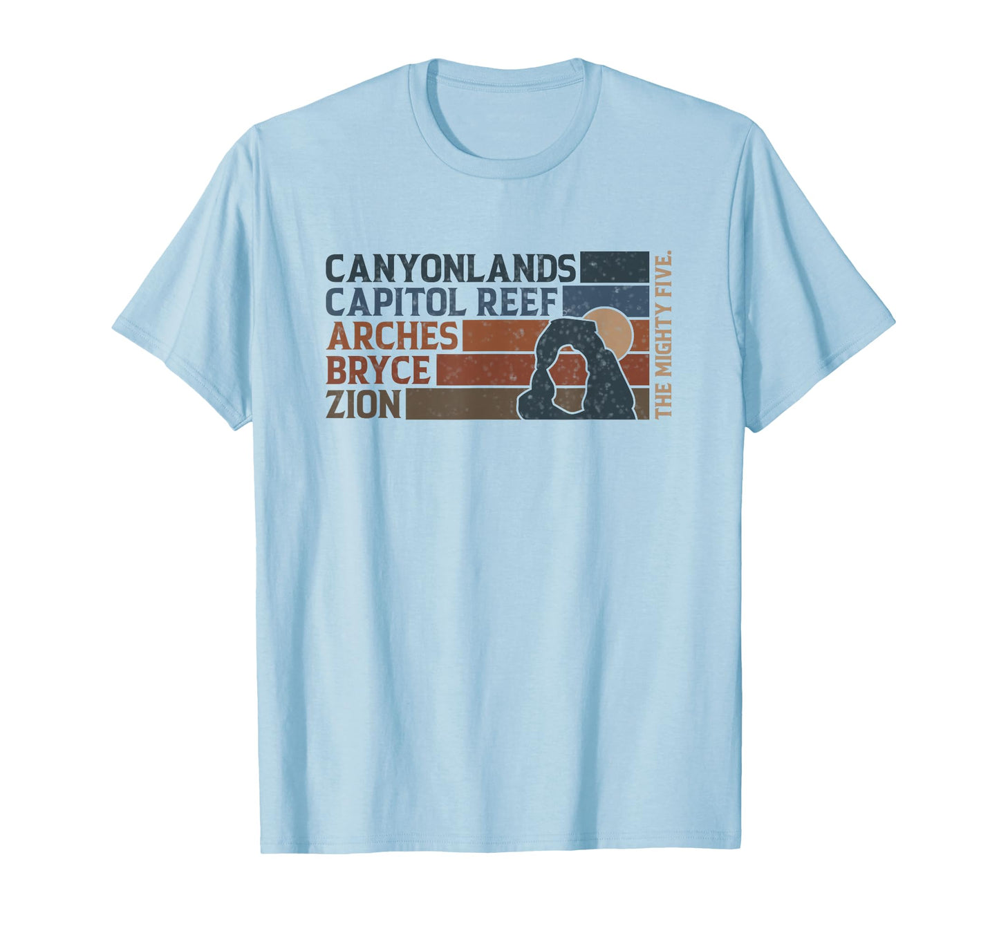 Vintage Moab Souvenir Big 5 Utah Mighty Five National Park T-Shirt