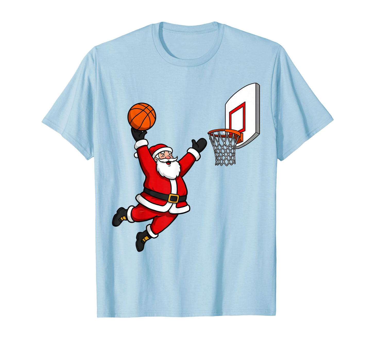 Christmas Basketball Player Santa Cute Xmas Boys Men Kids T-Shirt