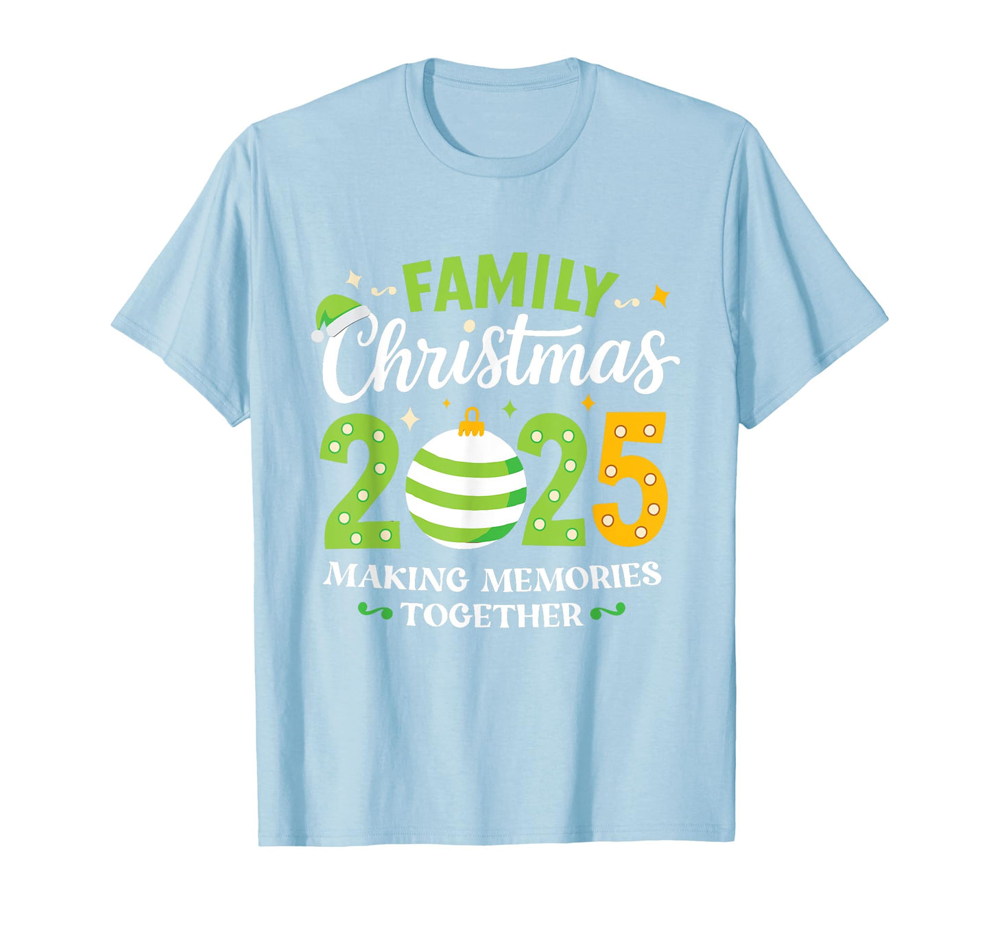 Family Christmas 2025 Group Matching Squad Funny Santa Hat T-Shirt