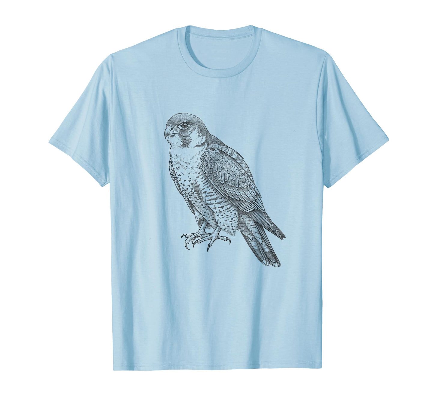 Vintage Peregrine Falcon Drawing Art Design T-Shirt