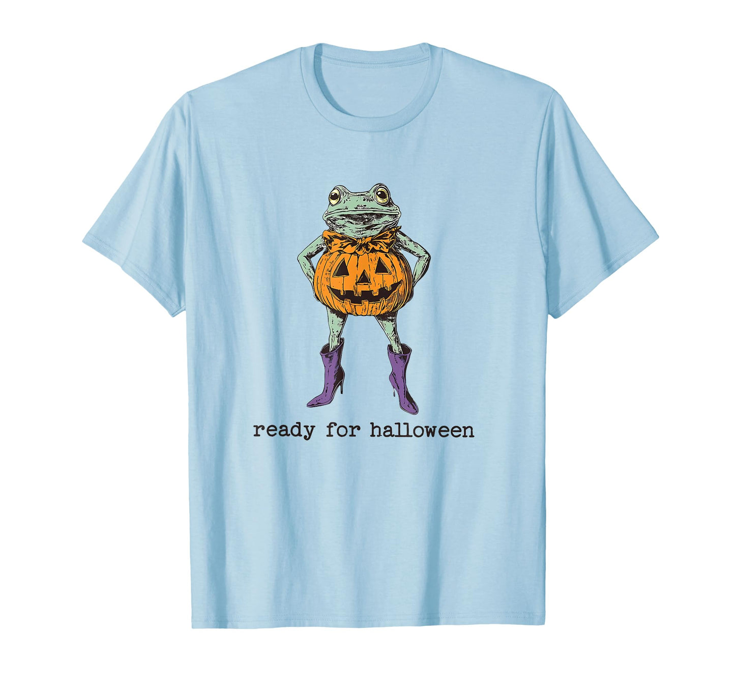 Ready for Halloween Funny Frog Wearing Pumpkin T-Shirt