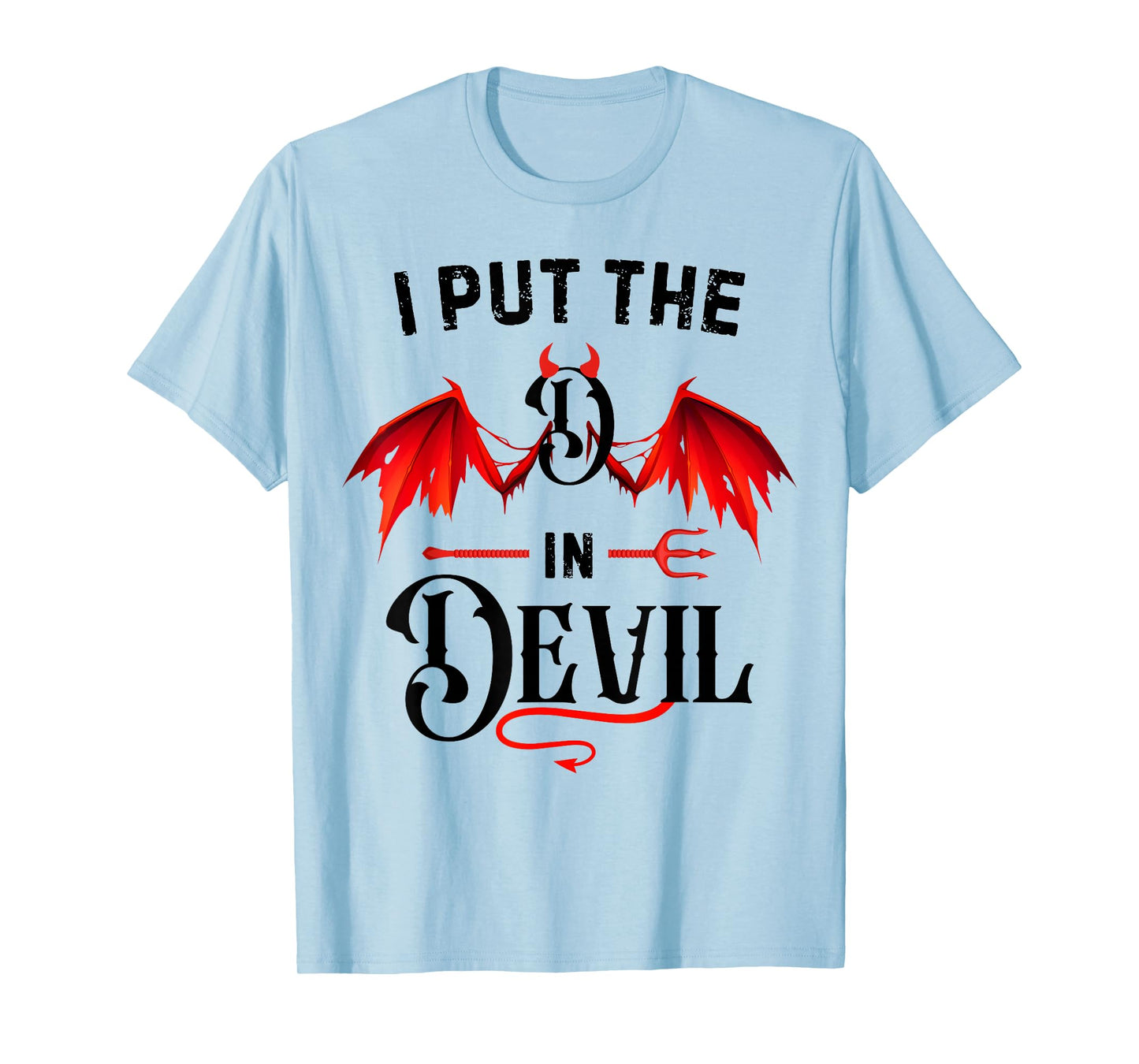 I Put D in Devil Matching Couple Vintage Halloween T-Shirt
