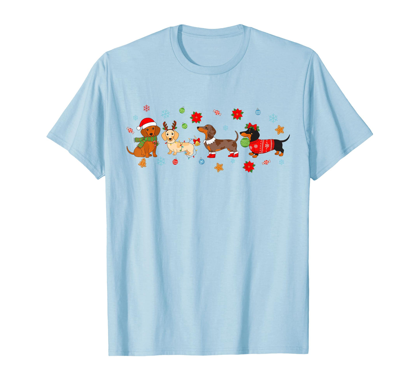Christmas Dachshund Lover Wiener Doxie Mom Xmas Vibes T-Shirt