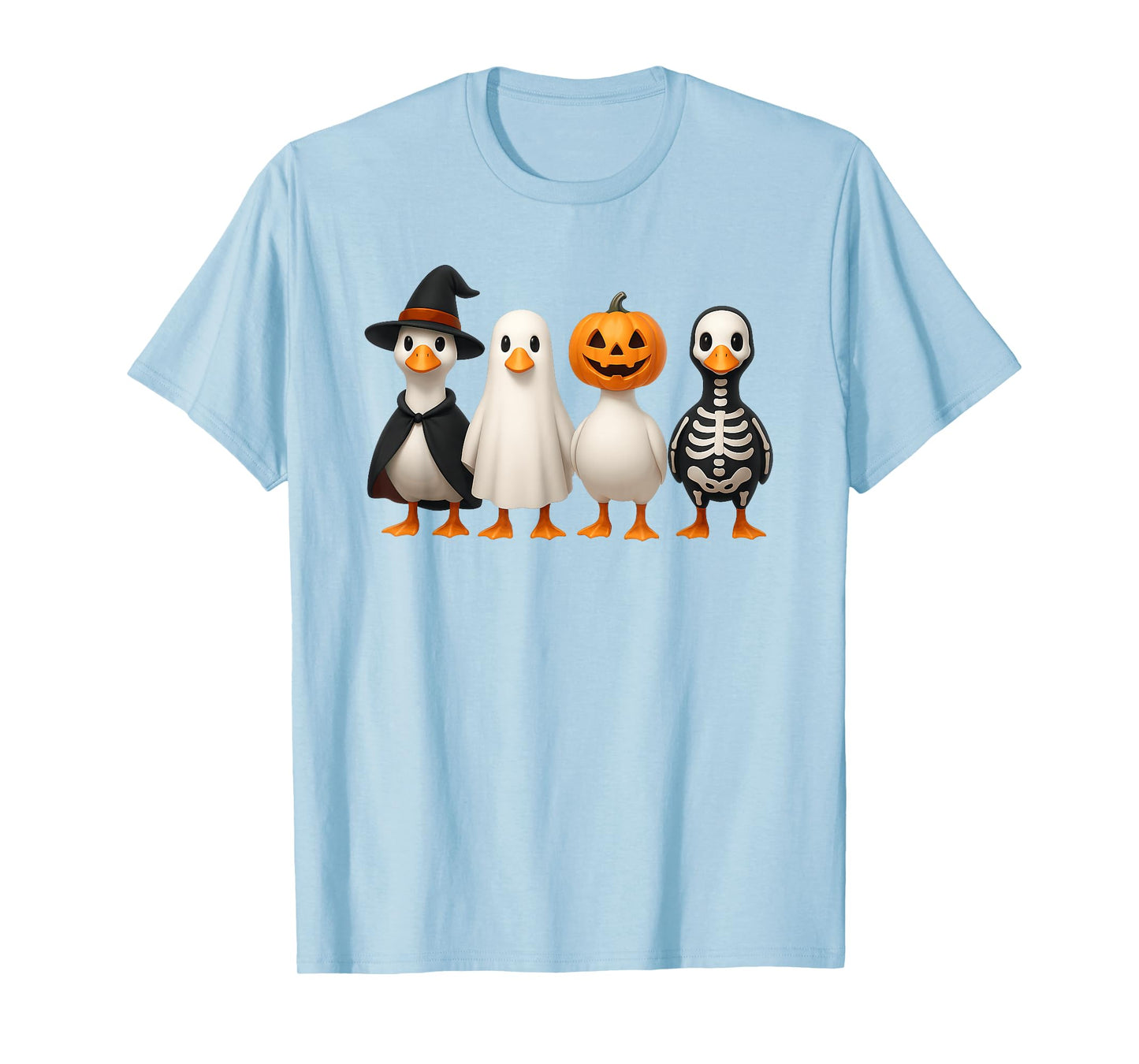 Gooses in Witch Ghost Pumpkin Costume Cosplay Halloween Day T-Shirt