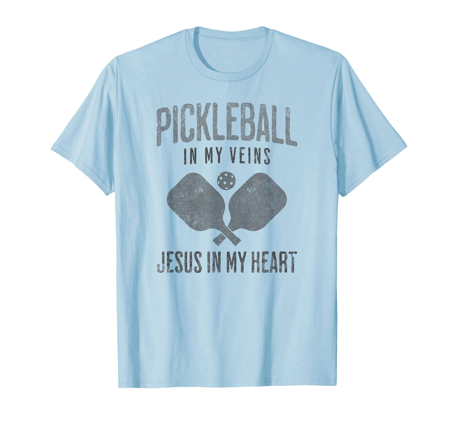 Pickleball In My Veins Jesus In My Heart Christian Player T-Shirt