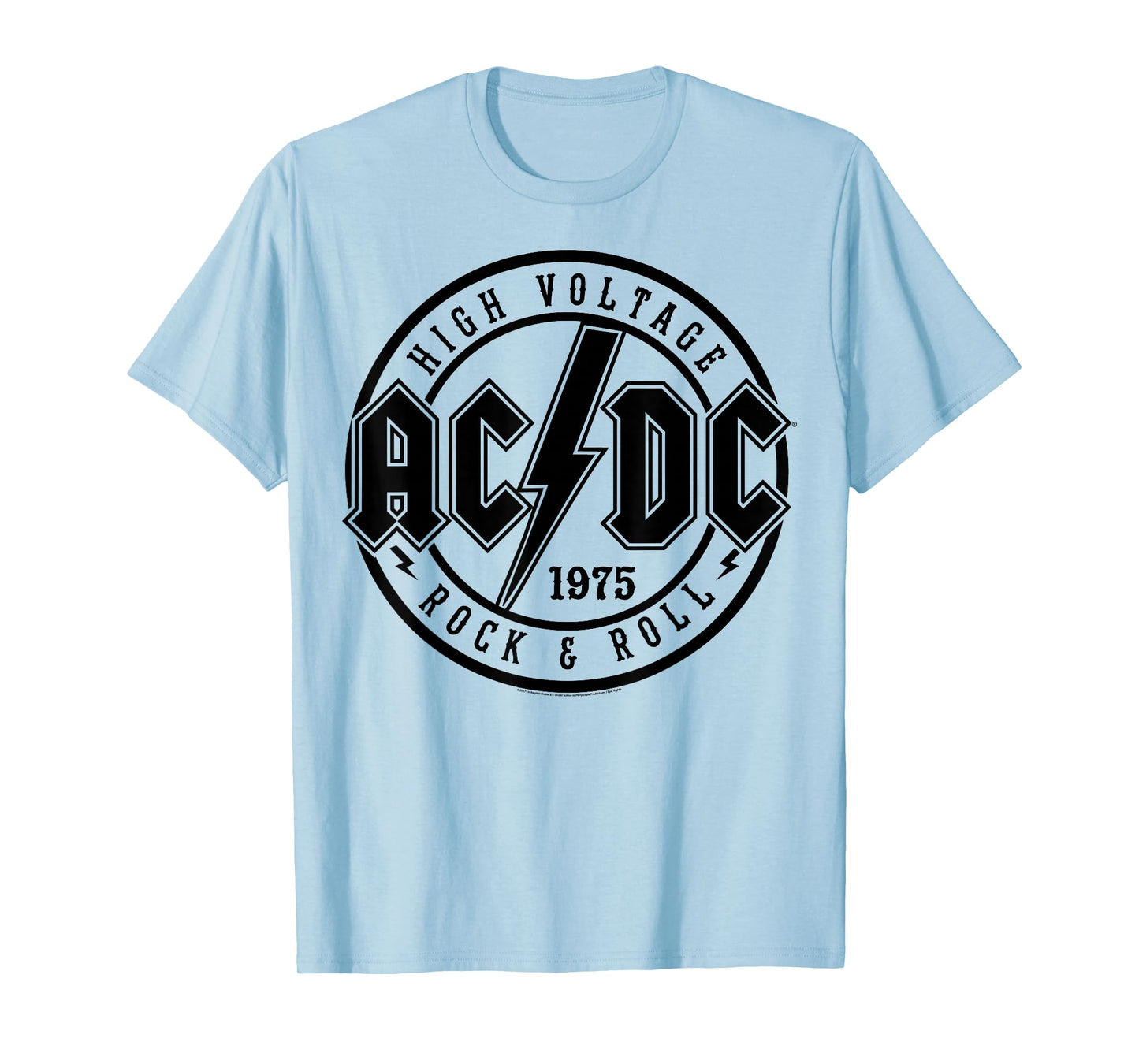 AC/DC Classic White Cotton T-Shirt - Rock & Roll, Adult, Short Sleeve