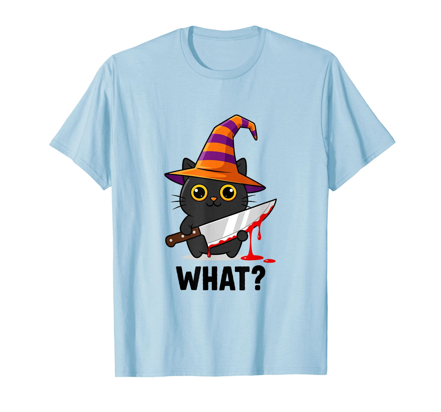 Halloween Witch Cat What Funny Costume Graphic T-Shirt