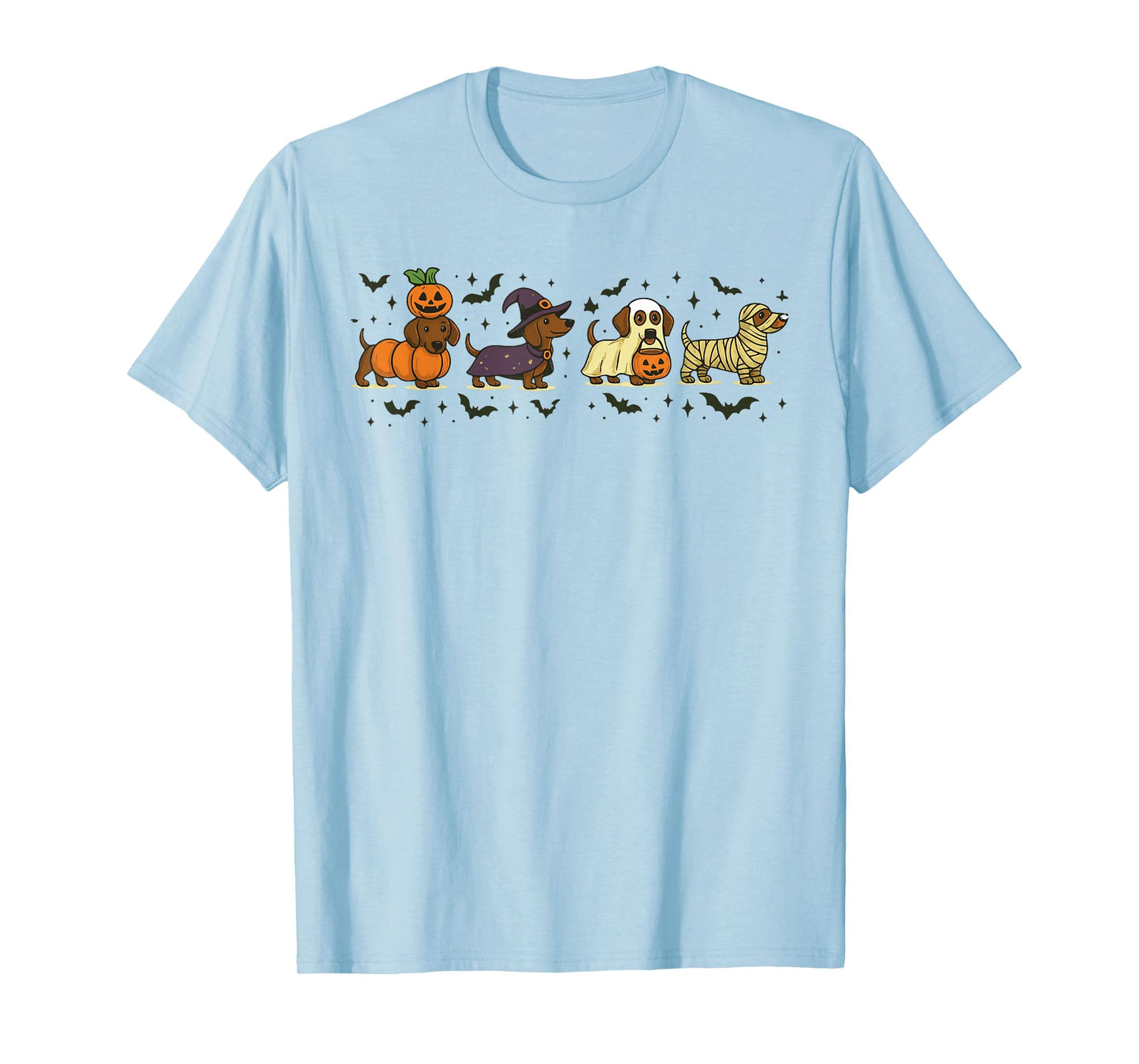 Weiner Dog Witch Happy Halloweenie Cute Halloween Dachshund T-Shirt