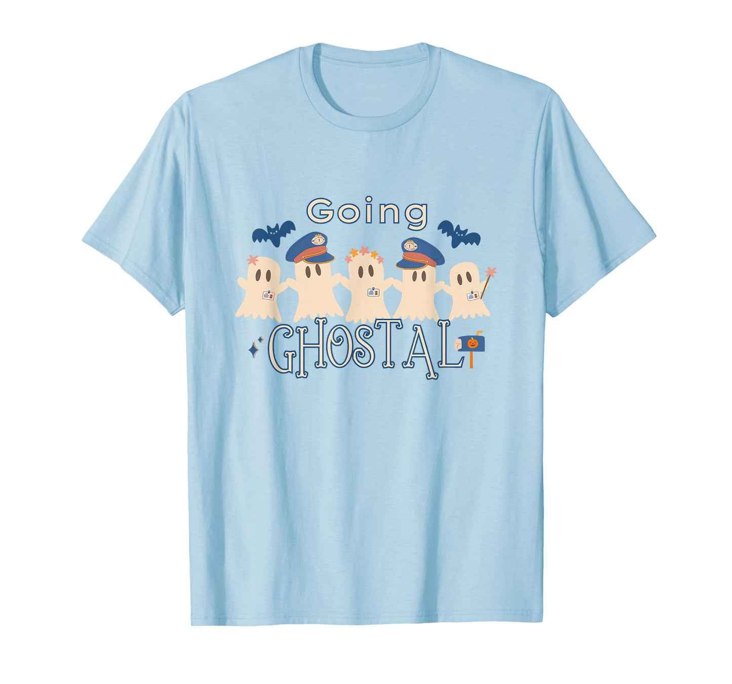 Going Ghostal Postal Worker Halloween Ghost Mail Carrier T-Shirt