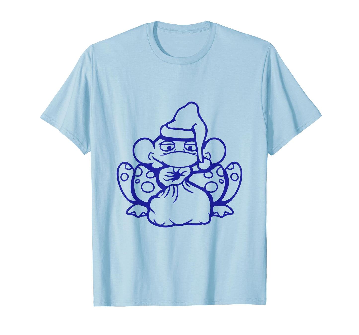 Frog Santa Claus Christmas Hat Funny Winter Celebration Fun T-Shirt
