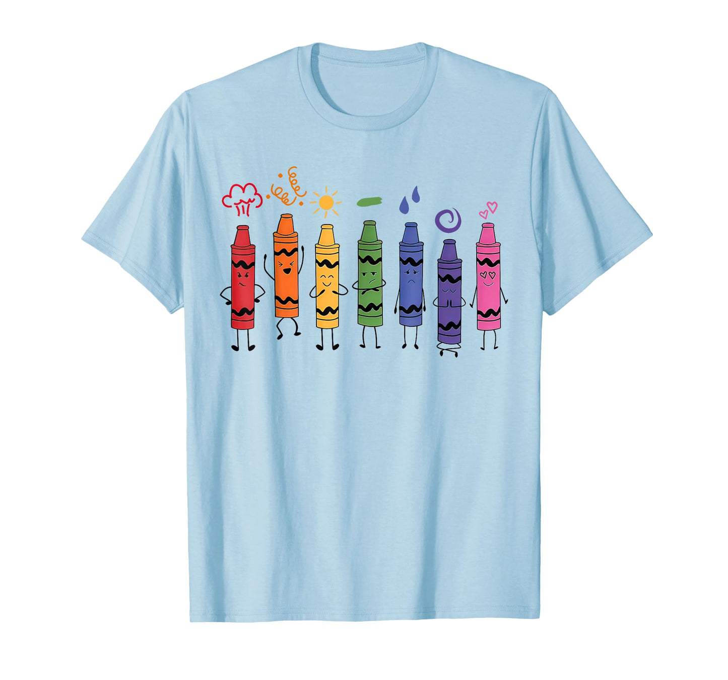 Mood Color Crayons Teacher T-Shirt