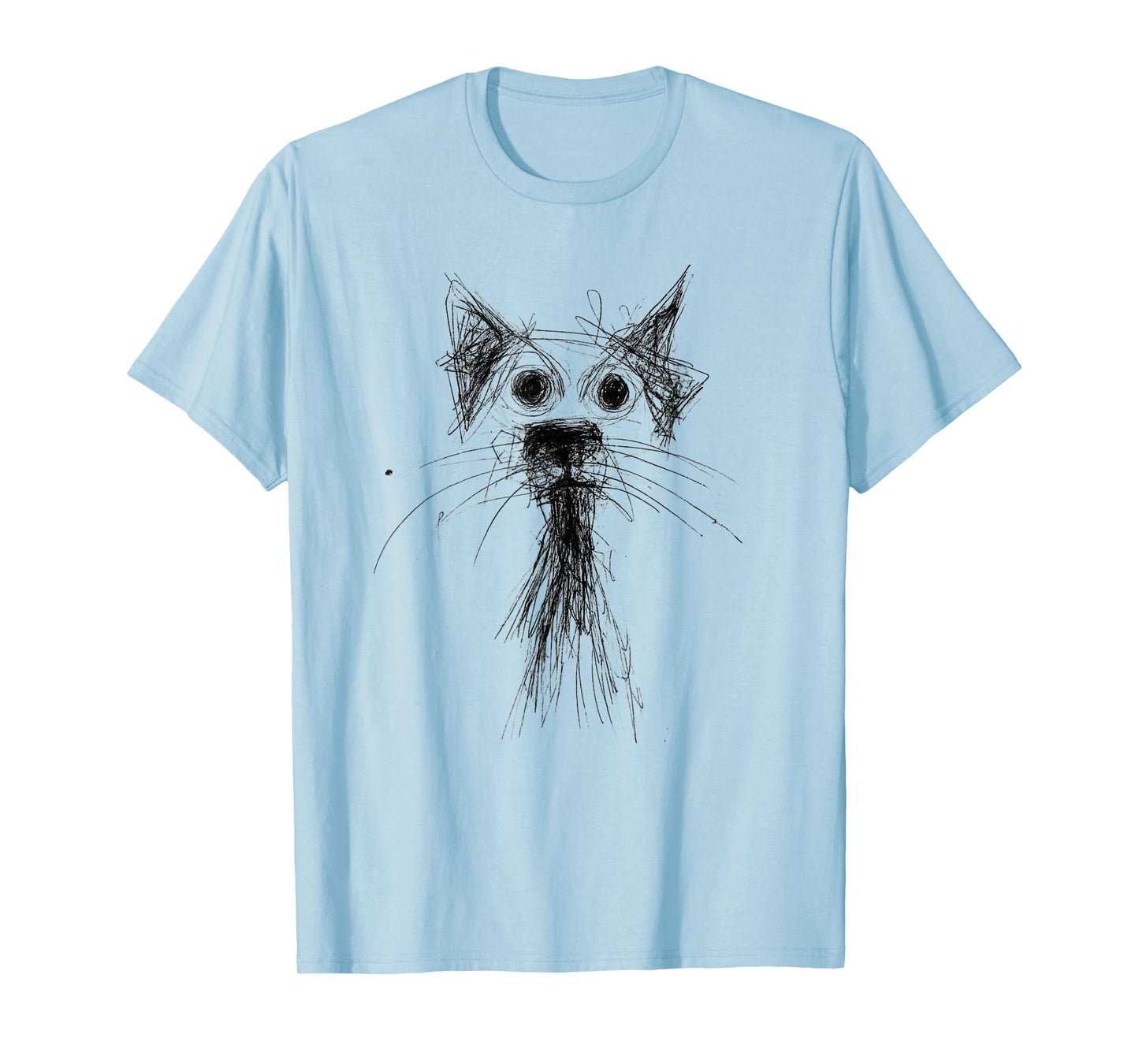 Kitten Lover Abstract Scribble Art Cute Cat Cat T-Shirt