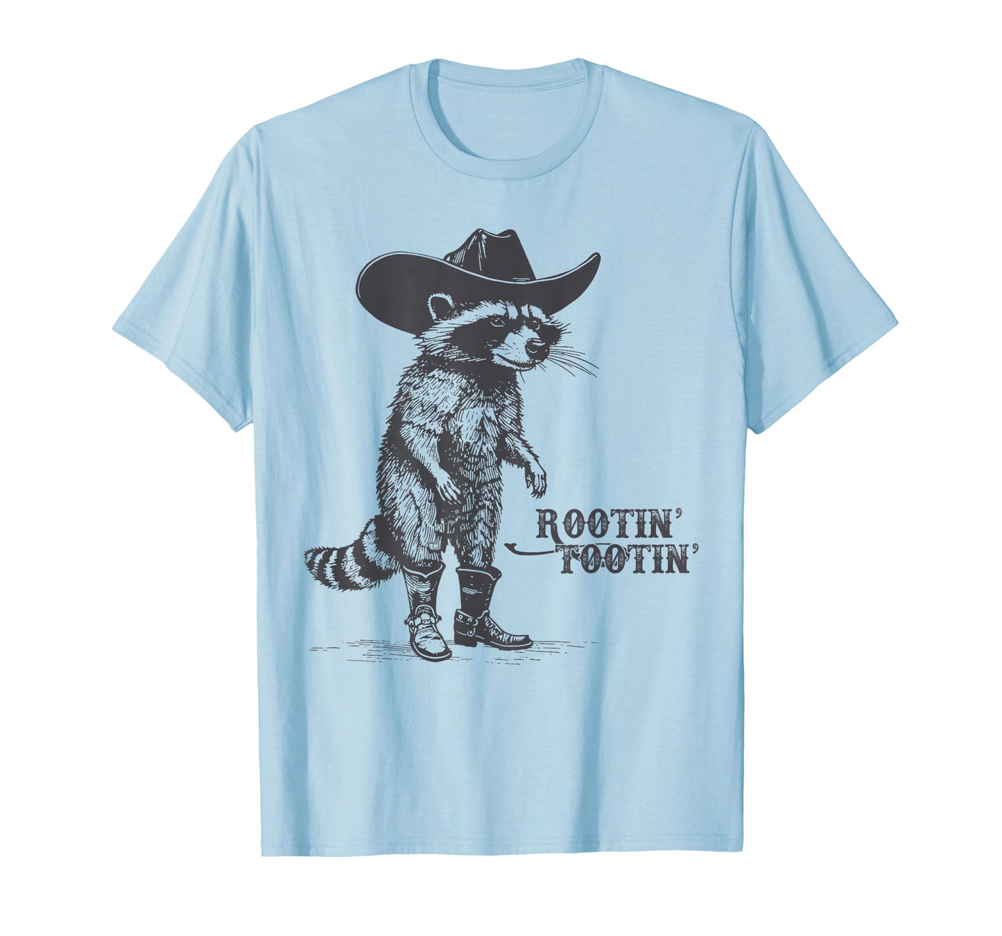 Rootin Tootin Vintage Raccoon Cowboy Cowgirl Trash Panda T-Shirt