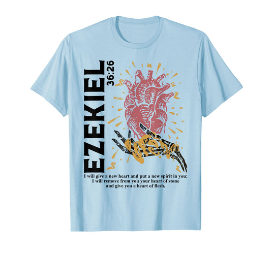 Vintage Ezekiel 36-26 Heart Of Flesh Bible Verse Christian T-Shirt