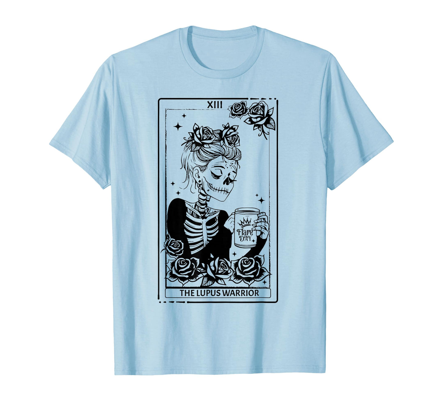 The Lupus Warrior Skeleton Women Card T-Shirt