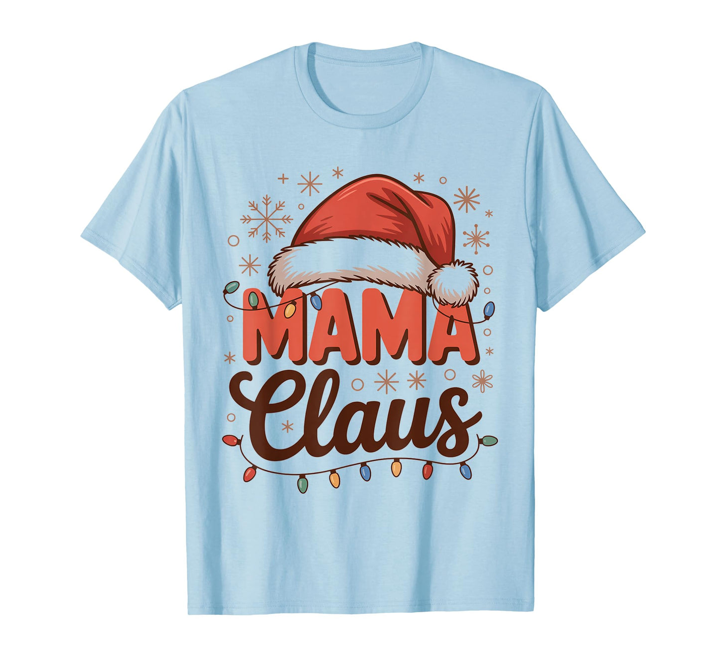 Mama Claus Christmas tee Matching Santa Family Holiday T-Shirt