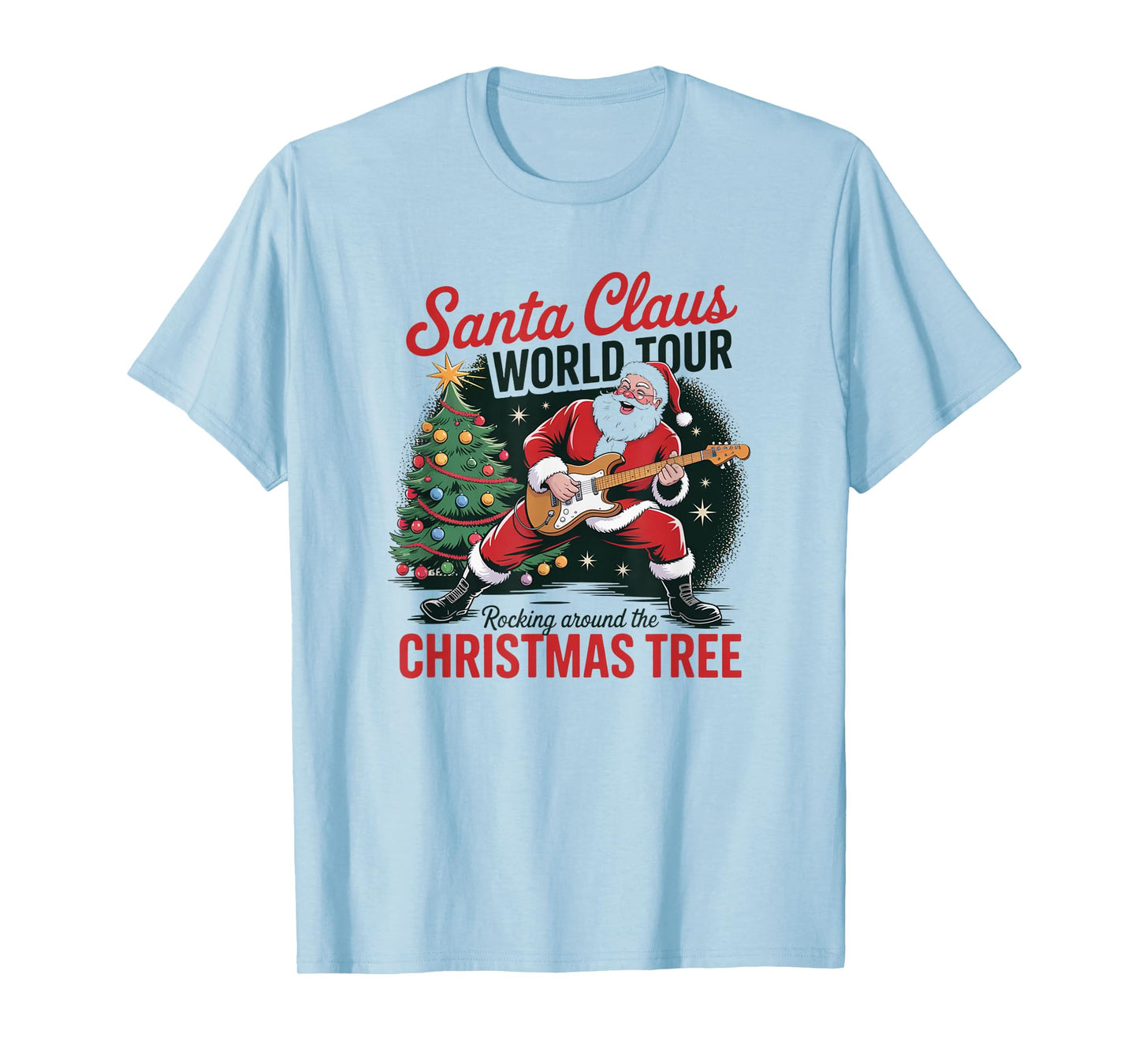 Santa World Tour Funny Christmas T-Shirt