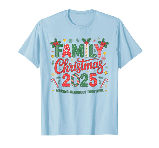 Family Christmas 2025 Santa Hat Matching Outfit Xmas Squad T-Shirt