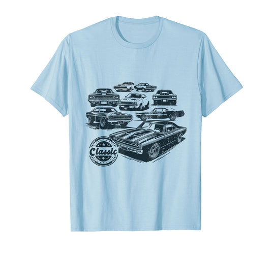 Classic Car Collection Vintage Muscle Cars T-Shirt