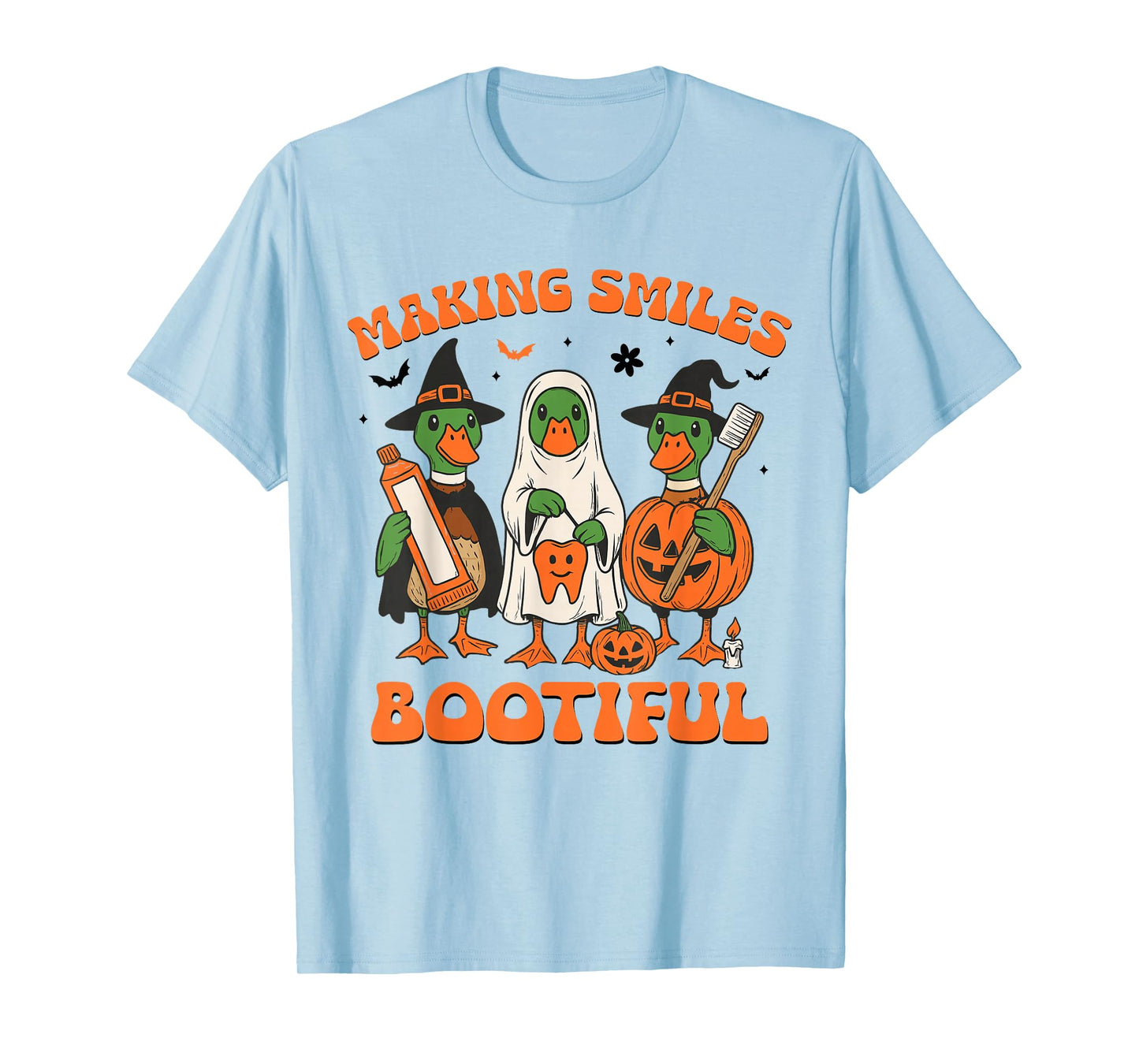 Making Smiles Bootiful Funny Duck Dentist Halloween Costume T-Shirt