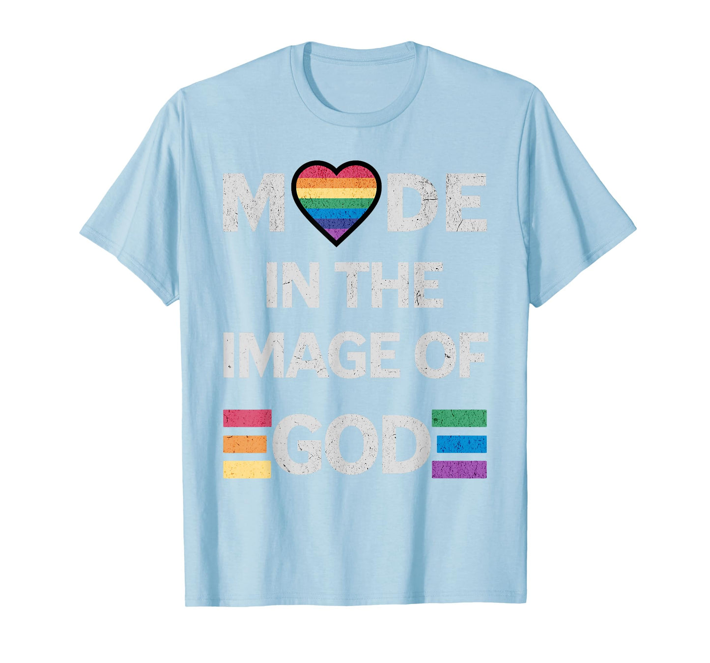 Made in the Image of God LGBT Love Christian Women Men T-Shirt