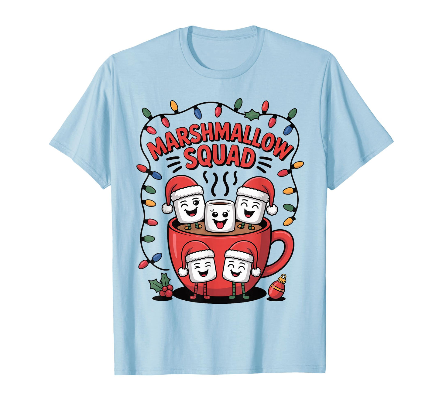 Christmas Marshmallow Squad Hot Chocolate Family Matching T-Shirt