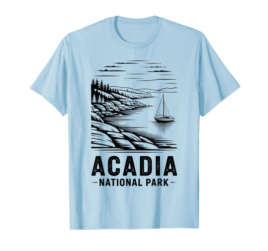 Acadia National Park Retro Outdoor Camping US National Park T-Shirt