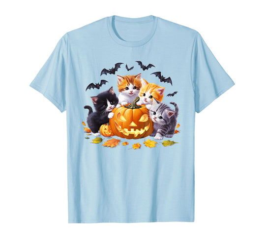 Vintage Cats Pumpkin Halloween cat pumpkin halloween costume Men Women Kids T-Shirt
