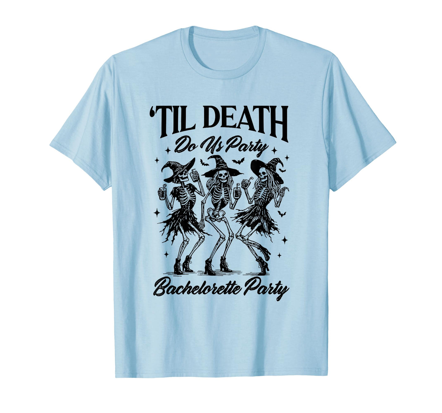 Til Death Do Us Party Retro Halloween Bachelorette Matching T-Shirt