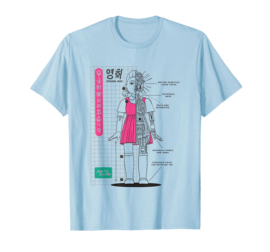 Squid Game 2 Young-Hee Giant Doll Schematics T-Shirt