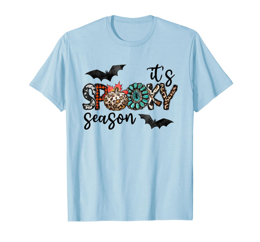 It's Spooky Season Pumpkin Leopard T-Shirt