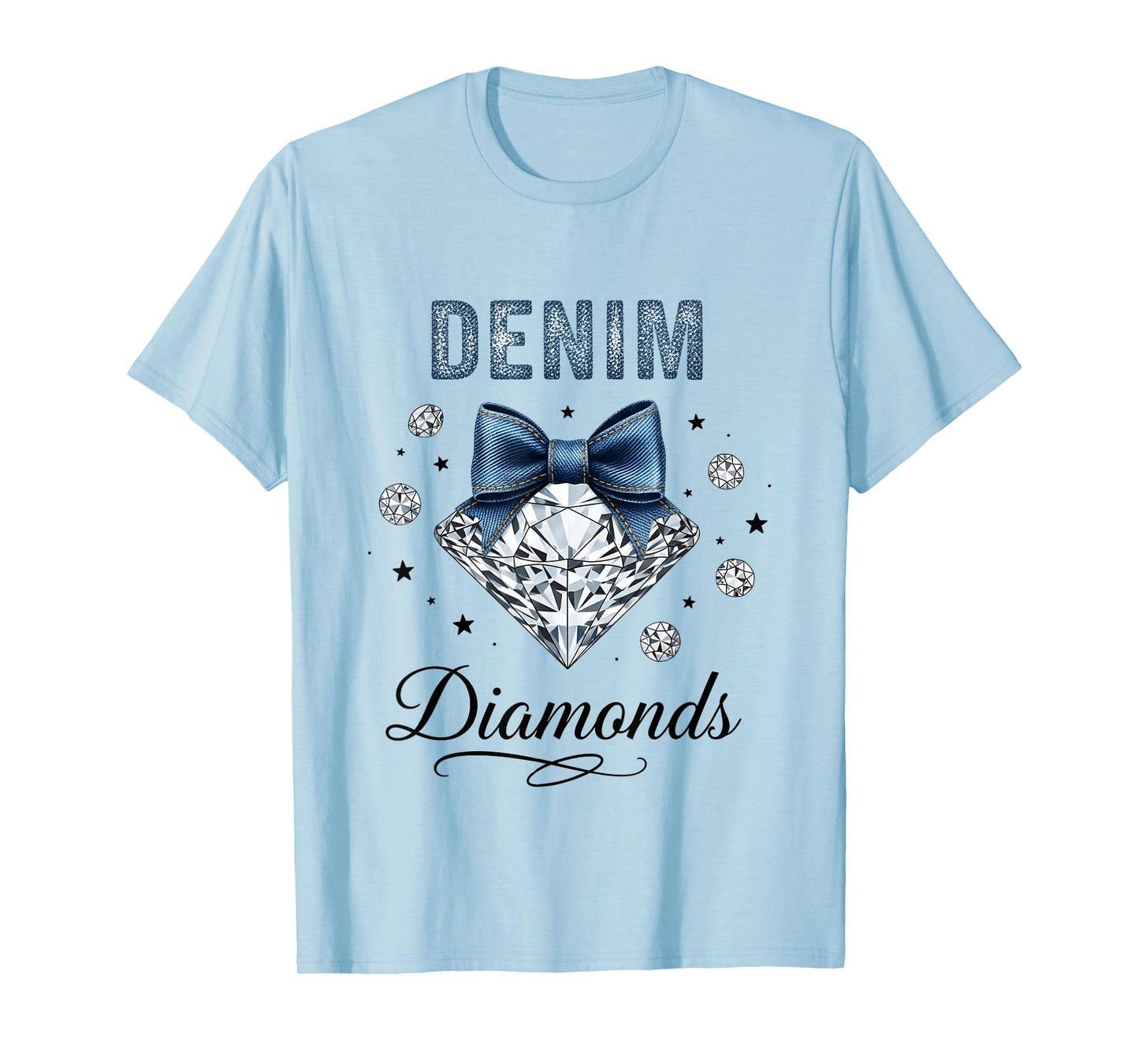 Denim and Diamonds Western Graphic Tee for Girls Women T-Shirt