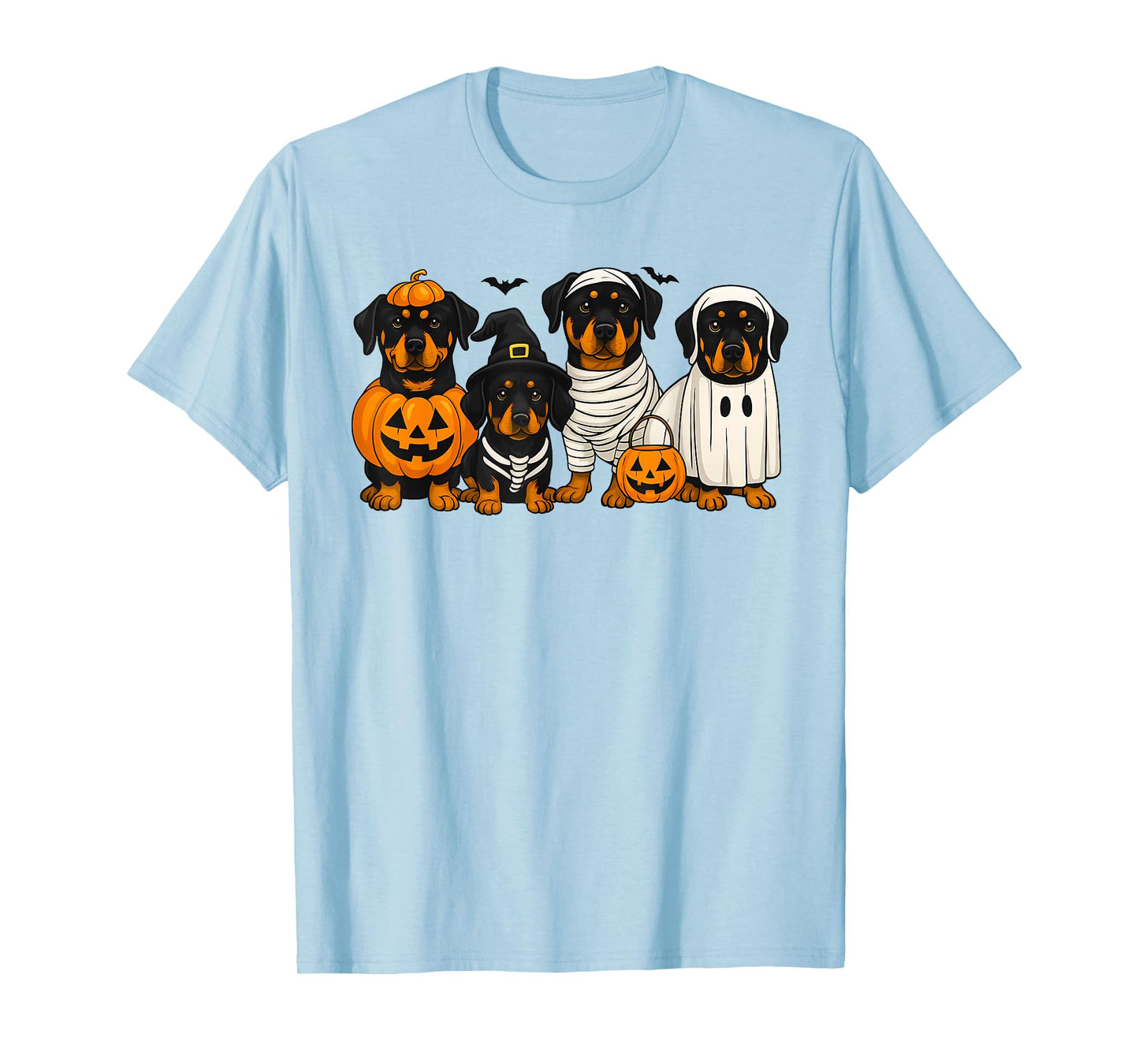 Rottweiler Lover Dog Mom Halloween Vibes Spooky Boo Pumpkin T-Shirt