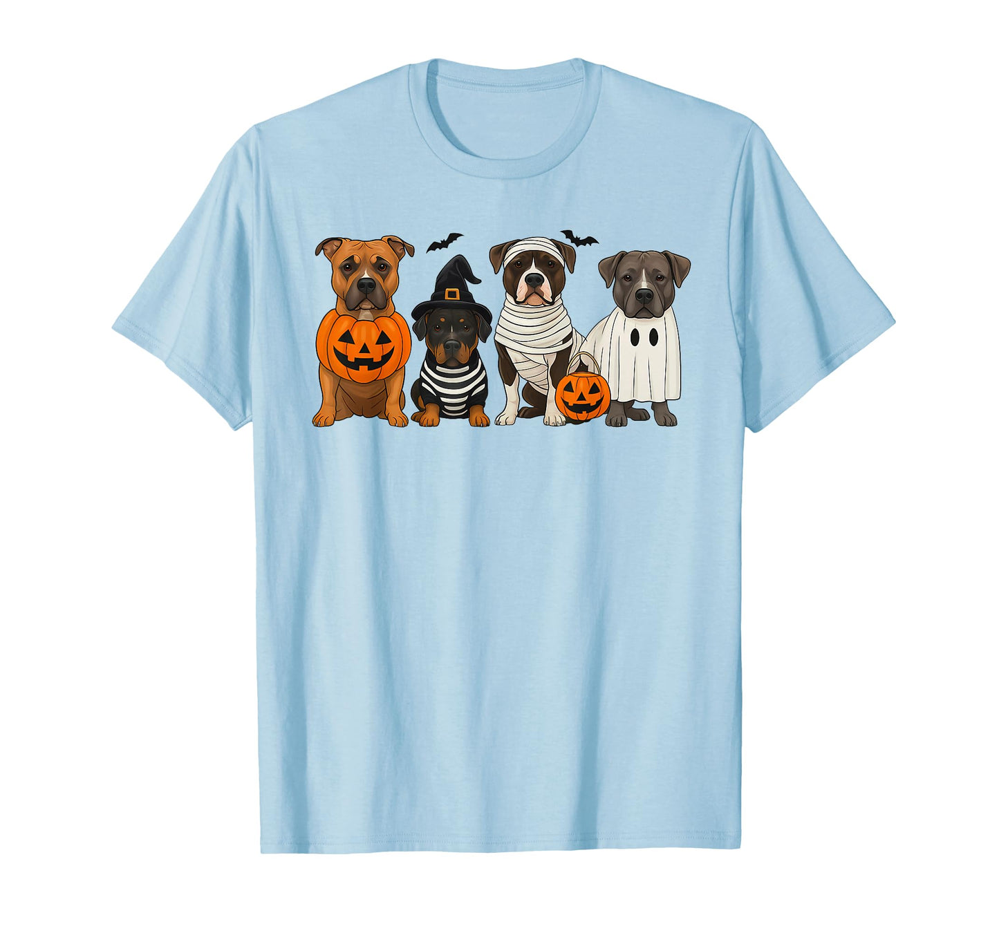 Pitbull Lover Dog Mom Halloween Vibes Spooky Boo Pumpkin T-Shirt
