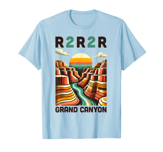 Vintage Rim 2 Rim Grand Canyon Trail Run, R2R2R Run Hiking T-Shirt