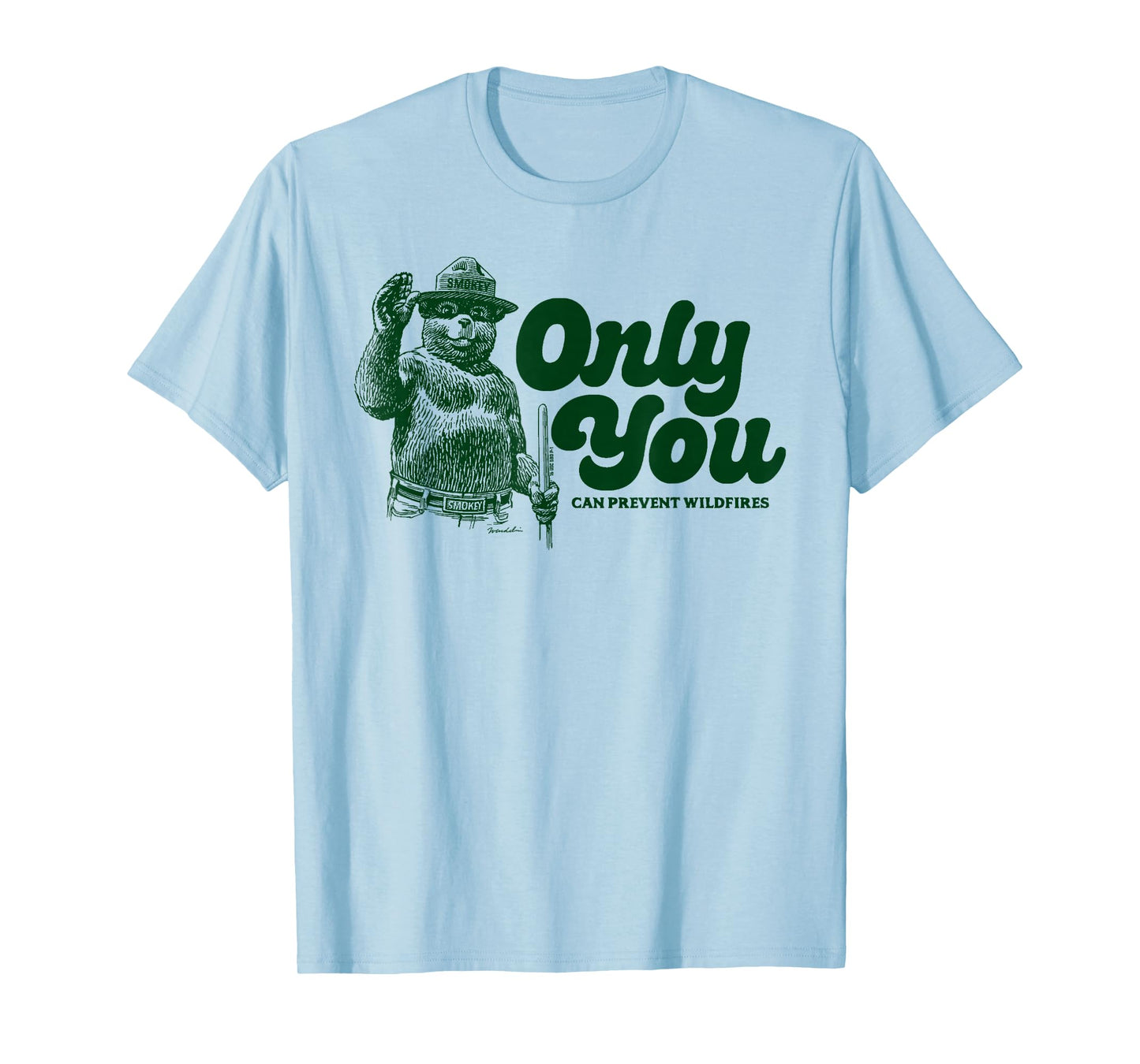Vintage Waving Smokey Bear Only You Can Prevent Wildfires T-Shirt